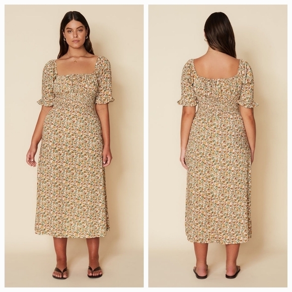 Faithfull El Paso Midi Dress in Seymour Floral NEW - Picture 1 of 11
